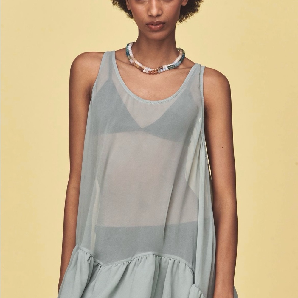 Chic Light Green Sleeveless Dress